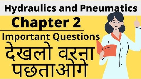 Hydraulics and Pneumatics | MCQ Batch Series |#Hydraulics/4th sem/Objective Questions(MCQ)