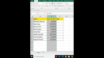 Calculate age in excel | Age in years from date of birth #shorts  #excel #datedif #exceltips