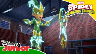 Glow Electro  | Marvel Spidey and His Amazing Friends ️ | Disney Junior MENA