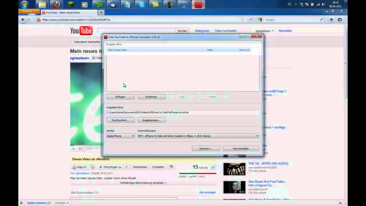 Free Youtube to iPhone Converter [Tutorial] YouTube