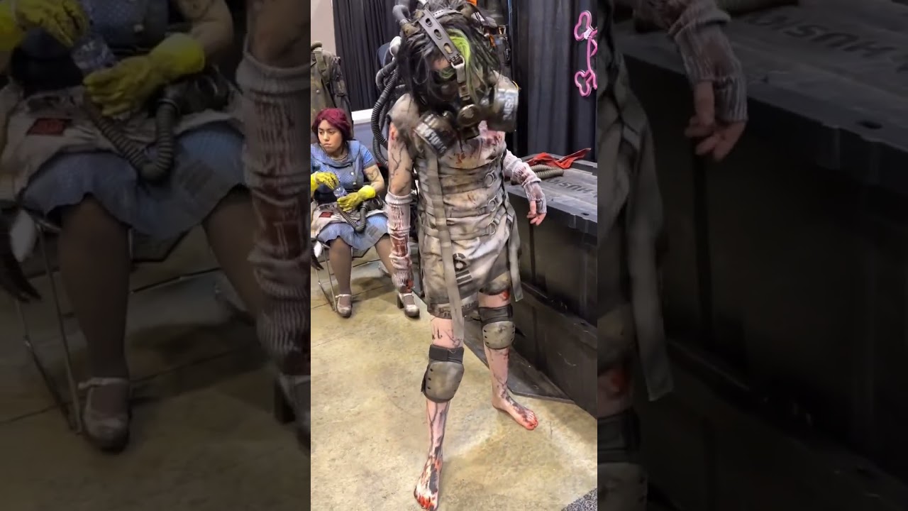 Is she okay?  😱 #shorts #cosplay #fallout #transworld