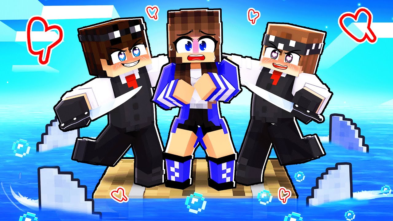 MIIKA em uma JANGADA de YANDERES no Minecraft ◂Miika▸