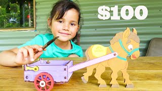 Zoe Paints a Wooden Pony and Cart Creative Kids Voucher Pack