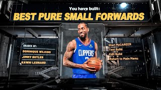 NBA 2K21 BEST PURE SMALL FORWARD BUILDS - ALL 50  BADGE BUILDS - BEASTLY SMALL FORWARD BUILDS!