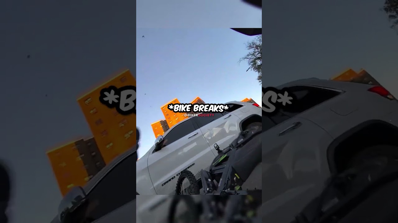 Biker Crashes Into Car Turning 😳