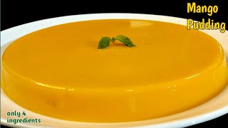 மாம்பழம் இருந்தா இப்படி உடனே செஞ்சு பாருங்க!! Mango Pudding |No Gelatin, No Agar-Agar |Mango Dessert