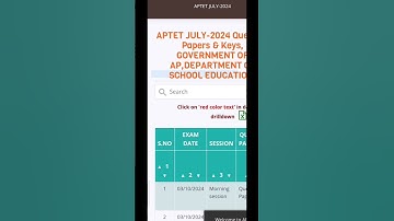 AP -TET July 2024 question papers & keys
