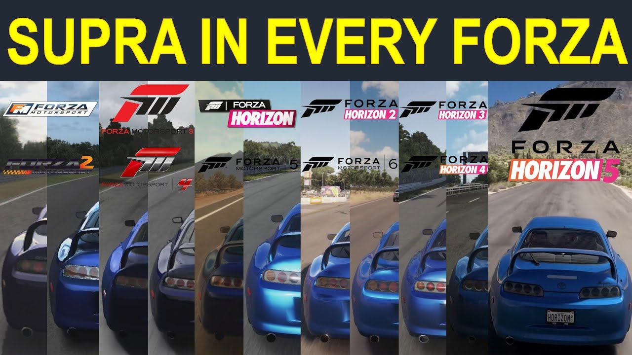 Toyota Supra In EVERY Forza (Motorsport & Horizon) l Sound Comparison Of Supra In FM 1-7 & FH 1-5