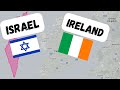 How big is israel  compared to ireland size comparison