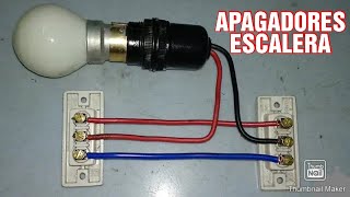 Como Conectar dos Apagadores de Escalera*Apagador y Contacto*Base de Medidor