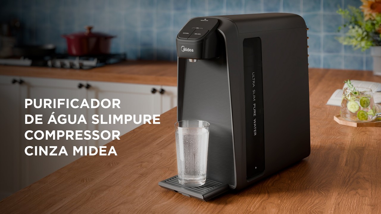 Purificador de Água Cinza com Compressor | Midea