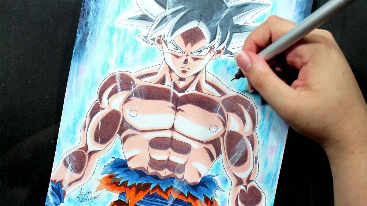 HOW TO DRAW GOKU SUPERIOR INSTINCT - STEP BY STEP 