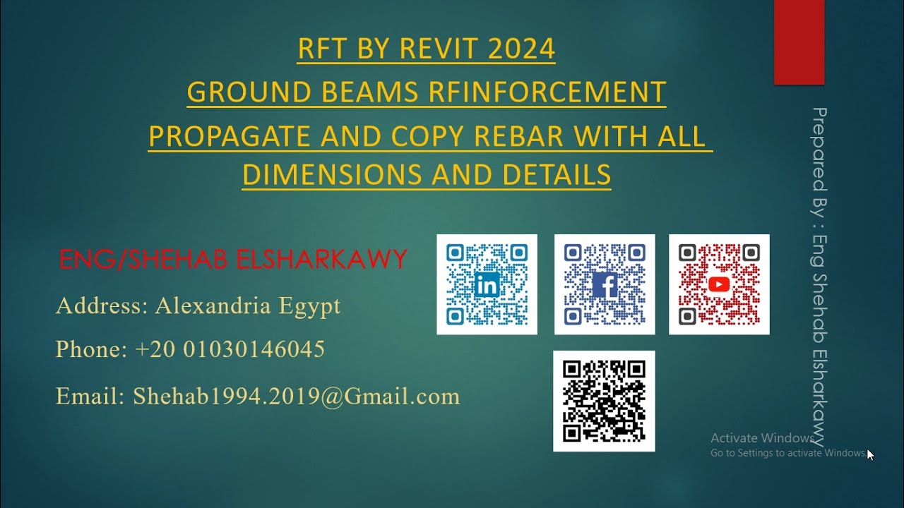 GROUND BEAMS RFT - PROPAGATE AND COPY REBAR WITH ALL DETAILS - YouTube