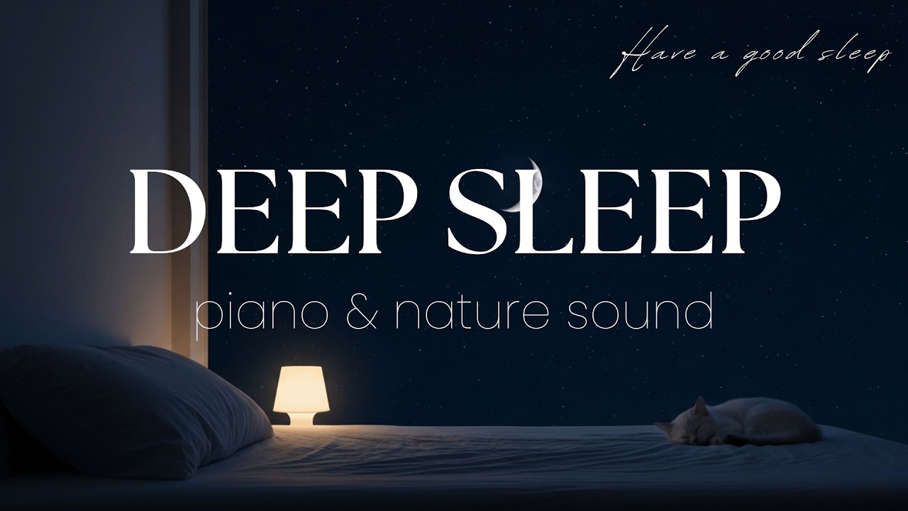 10 Hours Cozy Fireplace Crackling with Gentle Ambient Piano