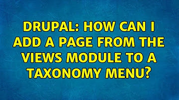 Drupal: How can I add a page from the Views module to a taxonomy menu?