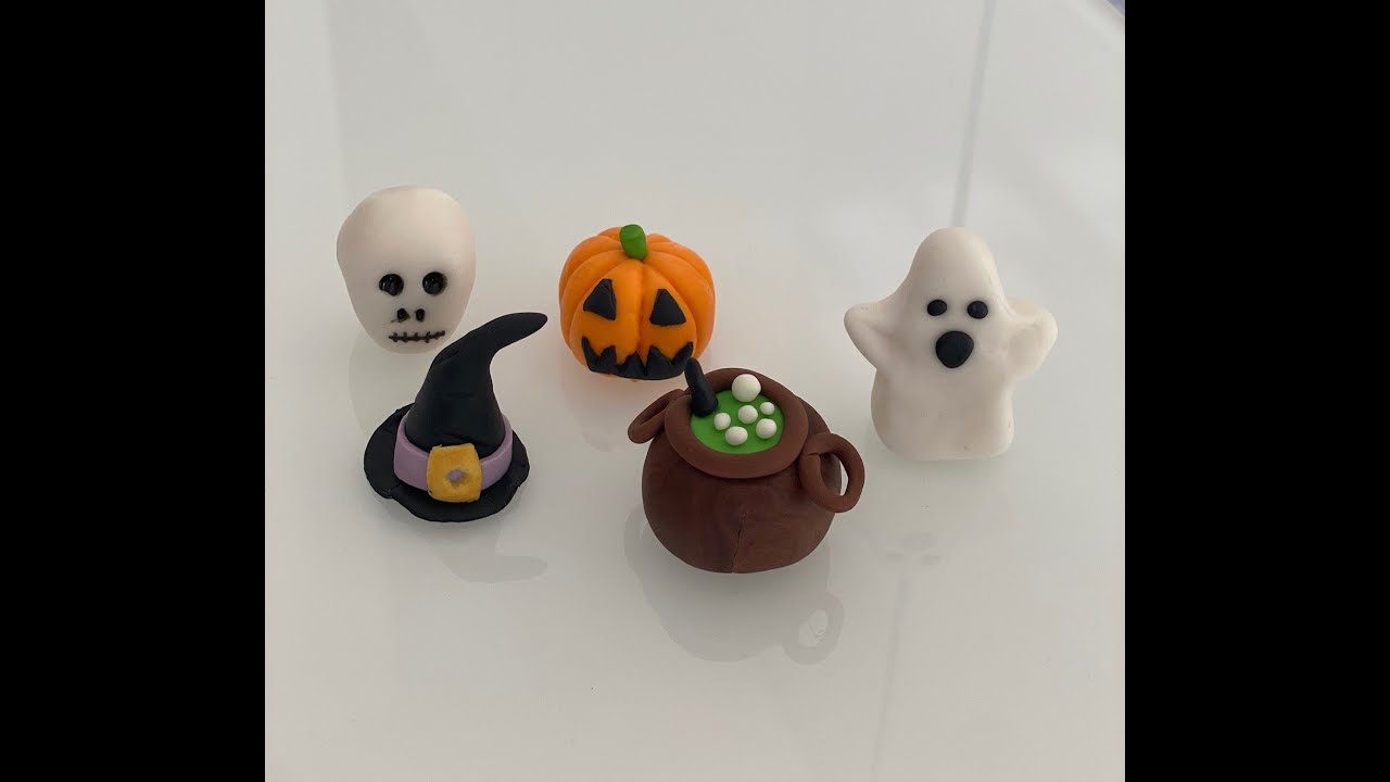 DECORAZIONI DOLCI Halloween in 5 min - per cupcakes o addobbi in pasta di zucchero. Tutorial facile!