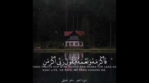 تلاوة مريحة|القارئ ماهر المعقيلي|سورة الفجر🎧|حالات واتس دينيه💙|مقاطع انستقرام