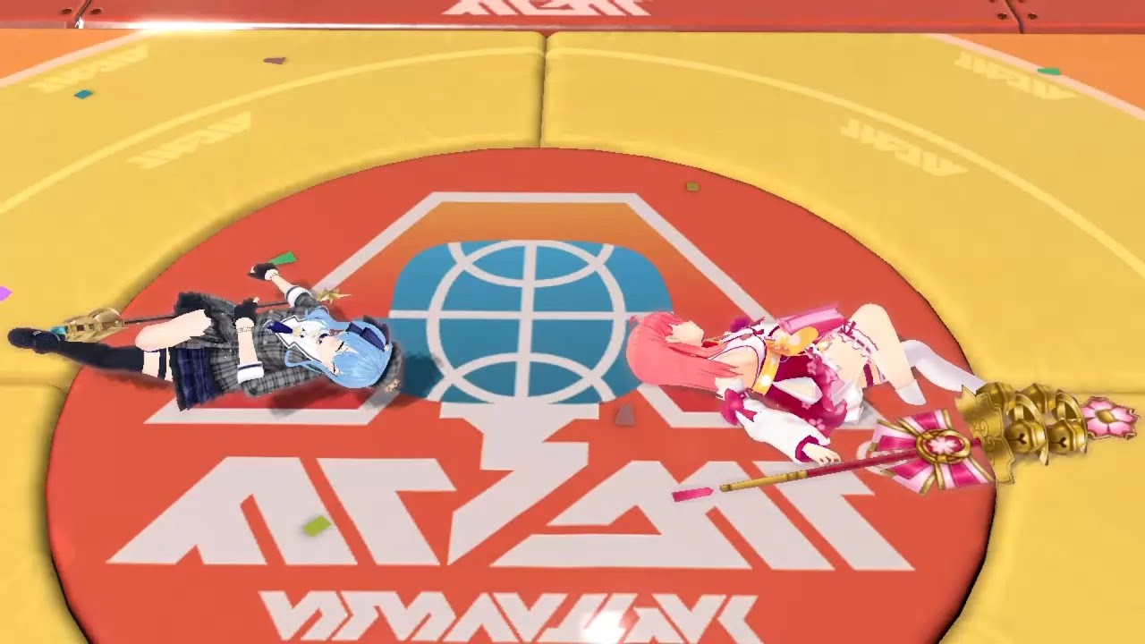 [リョナ] SSBU Hoshimachi Suisei (Hololive) and Sakura Miko (Hololive) Defeated Ryona