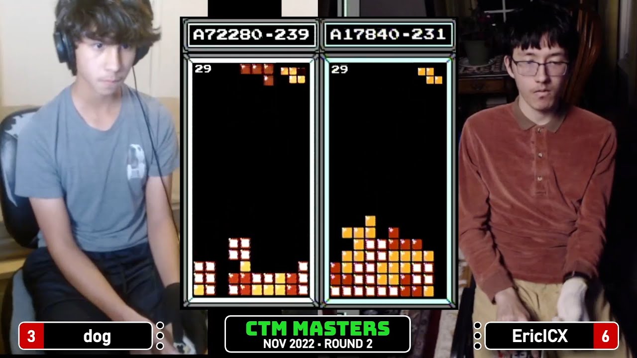 WORLD CHAMPIONS COLLIDE! Dog, Eric | Rd 2 | Classic Tetris Monthly ...