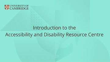 Introduction to the Accessibility and Disability Resource Centre