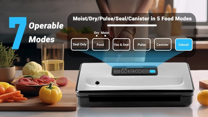 Inkbird Vacuum Sealer Machine with Starter Kit, Automatic PowerVac Air  Sealing Machine for Food Preservation, Dry & Moist Sealing Modes,Built-in