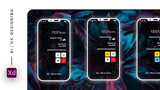 Design a mobile lock screen using adobe XD screenshot 5