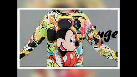 Mickey Mouse Women Dress Ladies T-Shirt Dress Tops Long Sleeve Casual Large size