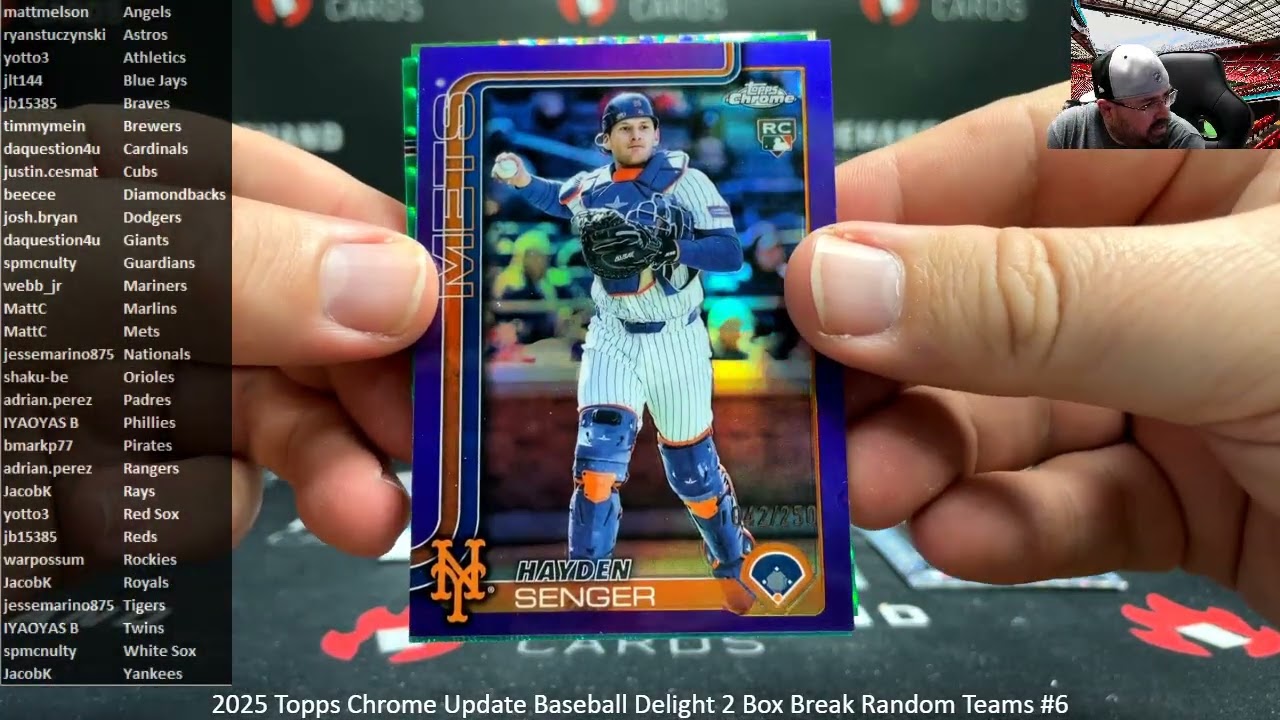 1/17/2026 2025 Topps Chrome Update Baseball Delight 2 Box Break Random Teams #6