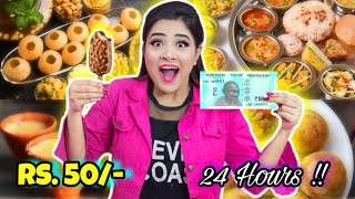 Living On *Rs 50* For 24 Hours Challenge | *Shocking* Experience | Food Challenge
