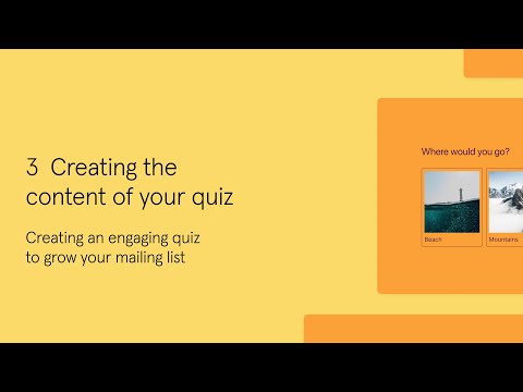 Creating the content of your quiz | Creating a typeform quiz to grow your mailing list – E03