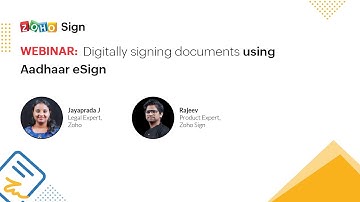 Webinar: Digitally signing business documents using Aadhaar eSign | eMudhra | eSignature