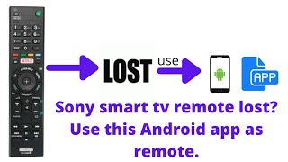 Sony Smart TV remote lost?? Use THIS android application as a remote! (App link is in description) screenshot 1