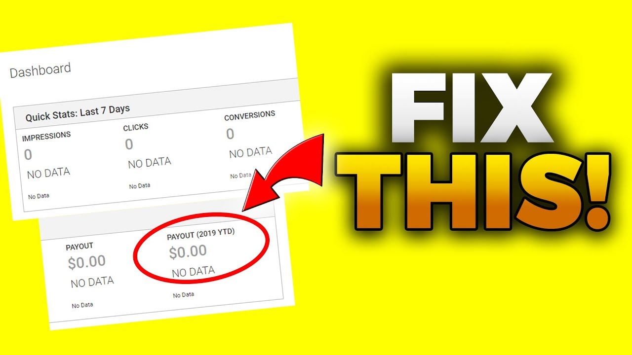 FIX THIS TO SEE COMMISSIONS ON YOUR AFFILIATE DASHBOARD