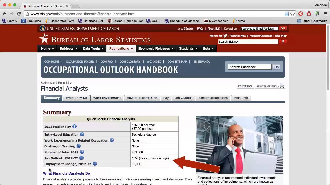 Using the Occupational Outlook Handbook Website YouTube