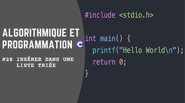 Programmation C 28 - Insérer dans une Liste Triée (البرمجة بلغة سي)