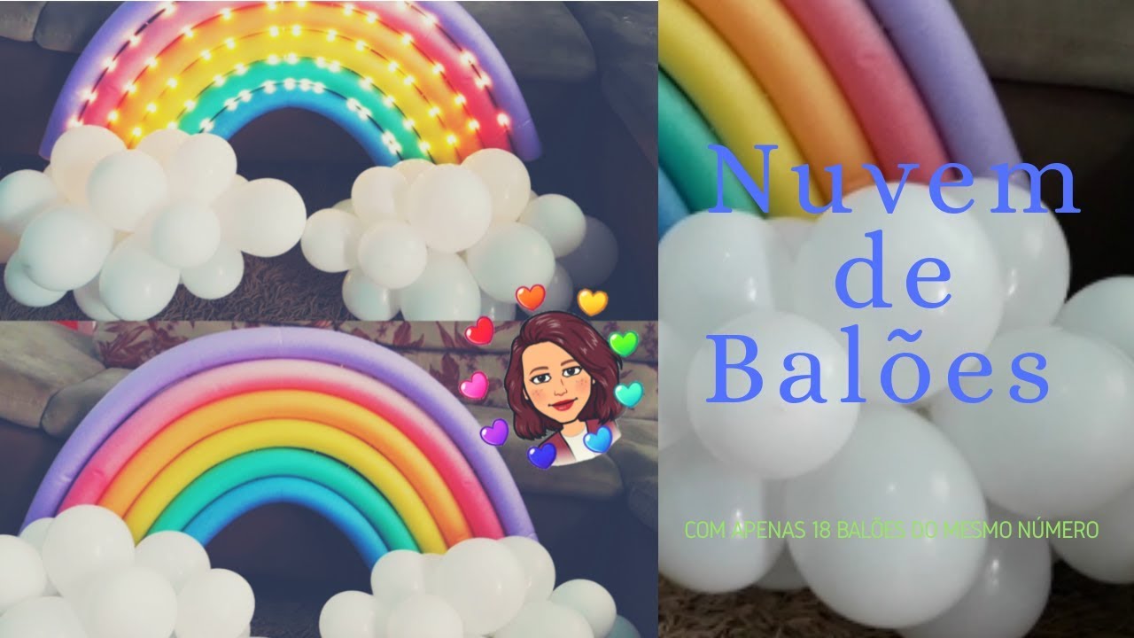 Aprenda a fazer uma nuvem com apenas 18 balões super fácil