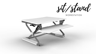 Sit & Stand Adjustable Height Desk Top Workstation Review! (Work Standing or Sat Down)(Great)