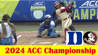 Florida State vs Duke Softball Game Highlights, 2024 ACC Championship