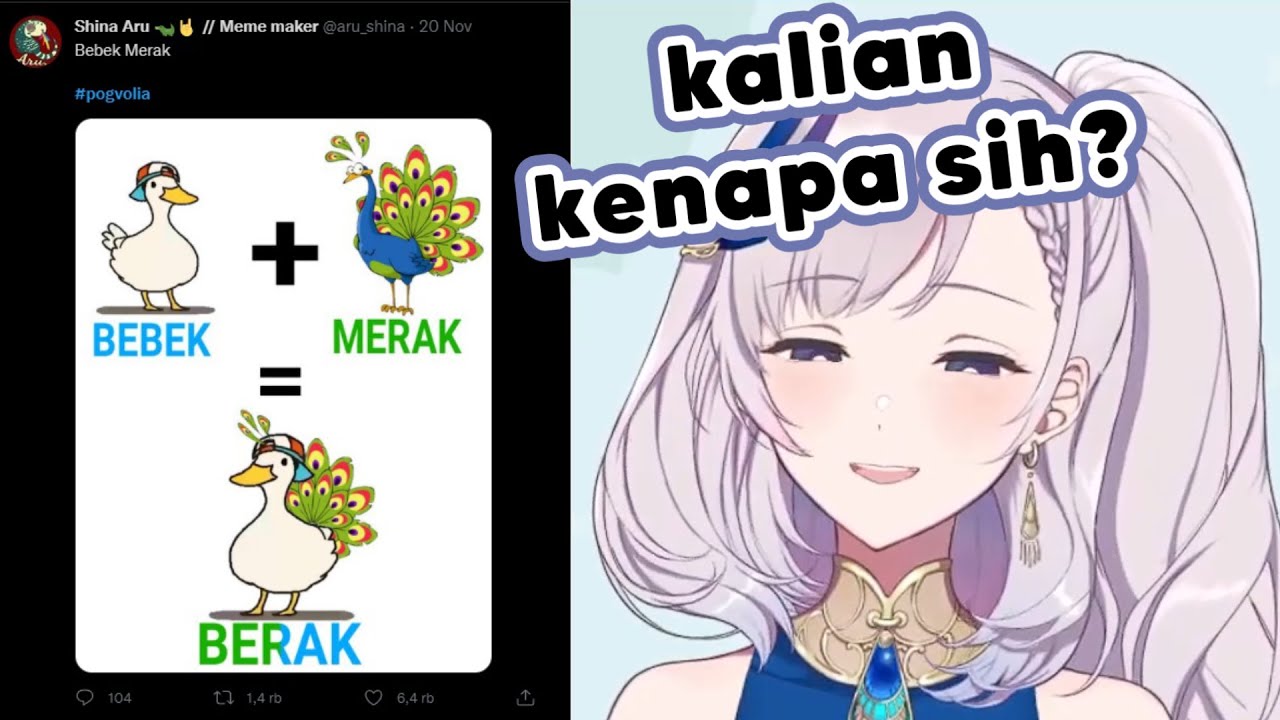 Reine tau meme singkatan "Bebek + Merak"