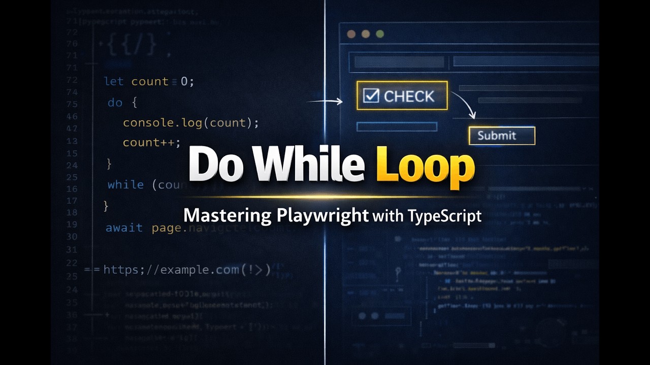 Do While Loop in TypeScript | Playwright Automation Series - YouTube
