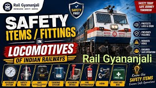 🔴 Safety Items / Fittings in Locomotives of Ind. Railways l रेलवे लोको मे सुरक्षा संबंधित ब्यवस्था