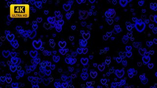 💙 Bubbling Neon Blue Hearts 🎹 Light Piano 💙 Deep Calm & Tranquil Sleep 4K screenshot 2