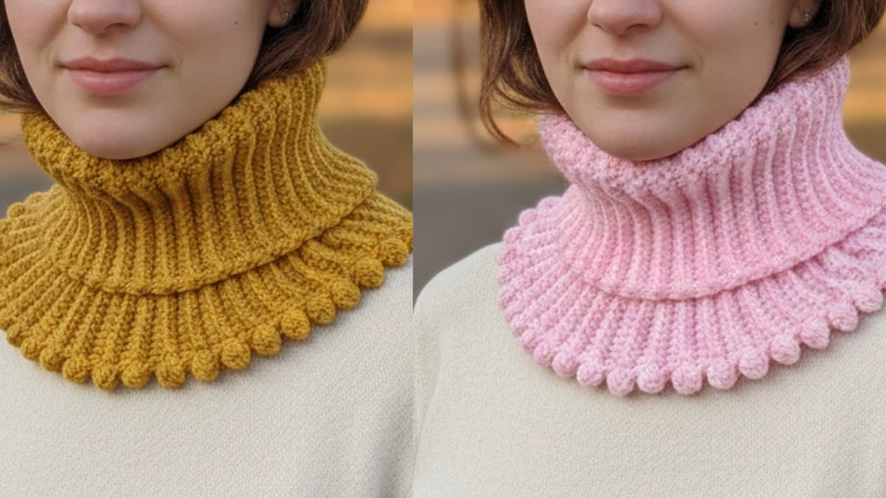 Yeni Başlayanlar İçin Adım Adım Örgü Boyunluk | Fıstık Modelli Boyunluk/En Kolay Boyunluk Modeli