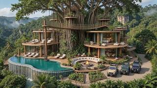 Building a $10M Luxury Treehouse in the Jungle | Full Construction Timelapse