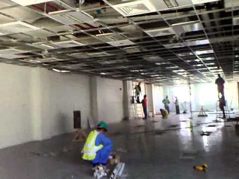 Inside The Construction Site Inspecting False Ceiling Works Etc