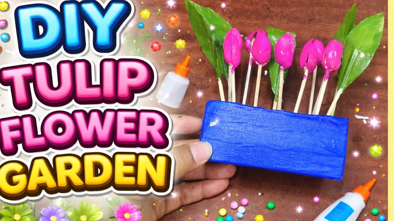 🌷 DIY Tulip Flower Garden | Easy Handmade Craft Idea 🌷