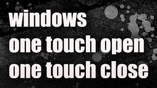 BMW E46 Window one touch opening