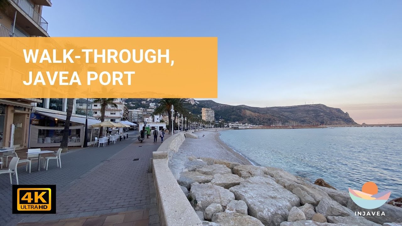 4K Walk Around Javea Port. Beach & Streets | Javea Walks