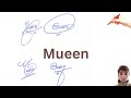 Mueen name signature stylename signature with arooj
