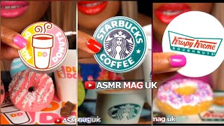 ASMR Eating Chocolate Covered Oreos, Dunkin' Donuts Oreo, Starbucks Oreo, Krispy Kreme Oreos